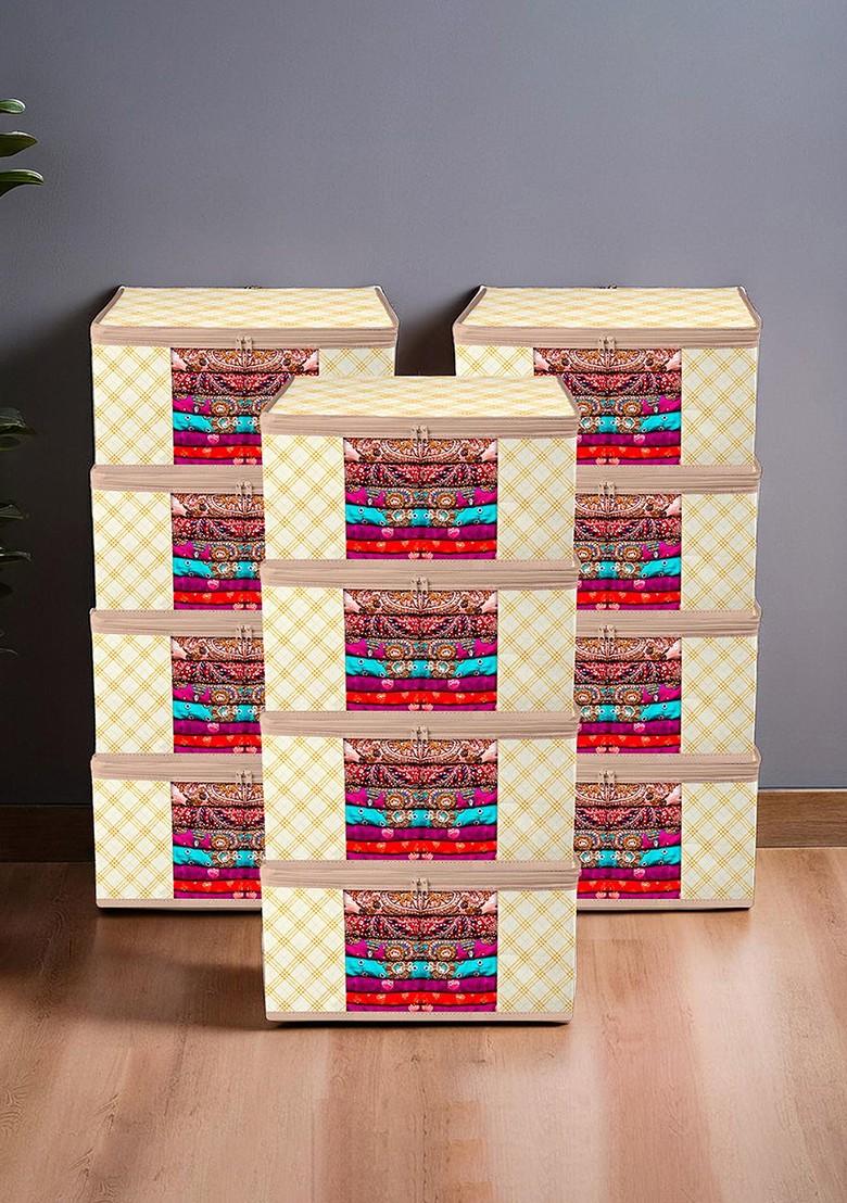 Cream Coloured Set Of 12 Regular Drawer Organiser Organisers