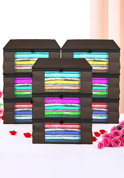 Brown Set Of 9 Regular Drawer Organiser Organisers