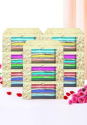 Cream Coloured Set Of 9 Regular Drawer Organiser Organisers