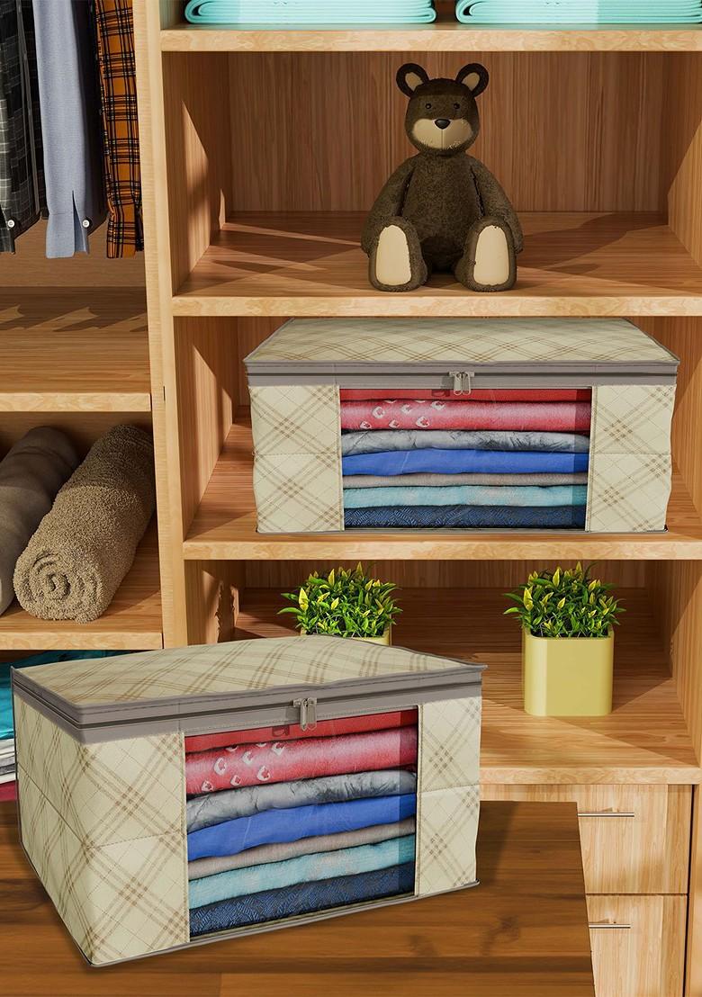 Cream Coloured Set Of 12 Regular Drawer Organiser Organisers