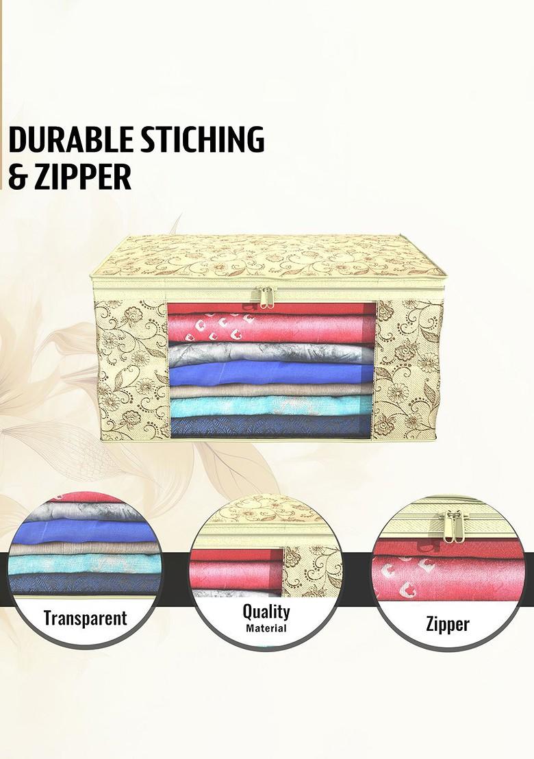 Cream Coloured Set Of 12 Regular Drawer Organiser Organisers