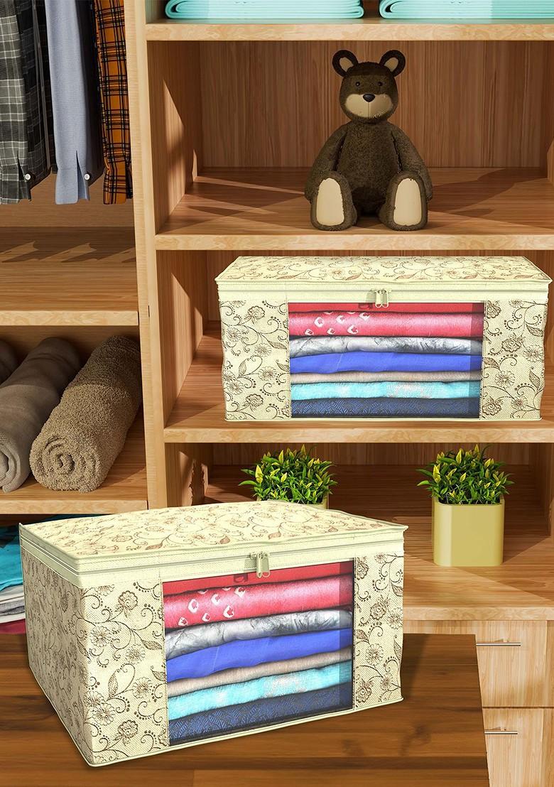 Cream Coloured Set Of 12 Regular Drawer Organiser Organisers