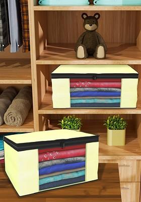 Cream Coloured Set Of 24 Regular Drawer Organiser Organisers