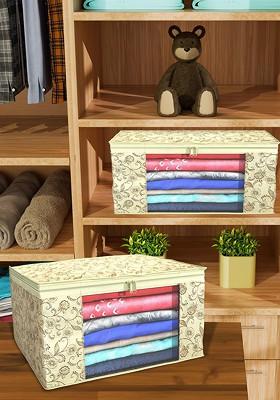 Cream Coloured Set Of 24 Regular Drawer Organiser Organisers