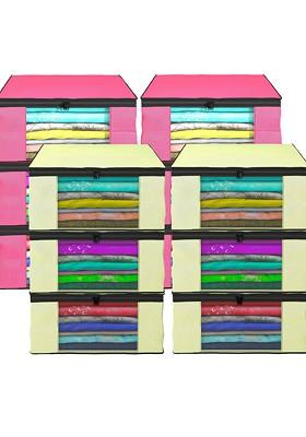 Cream Coloured Set Of 12 Regular Drawer Organiser Organisers