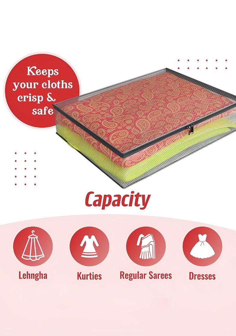 Grey And Black 3 Pieces Regular Saree Organisers