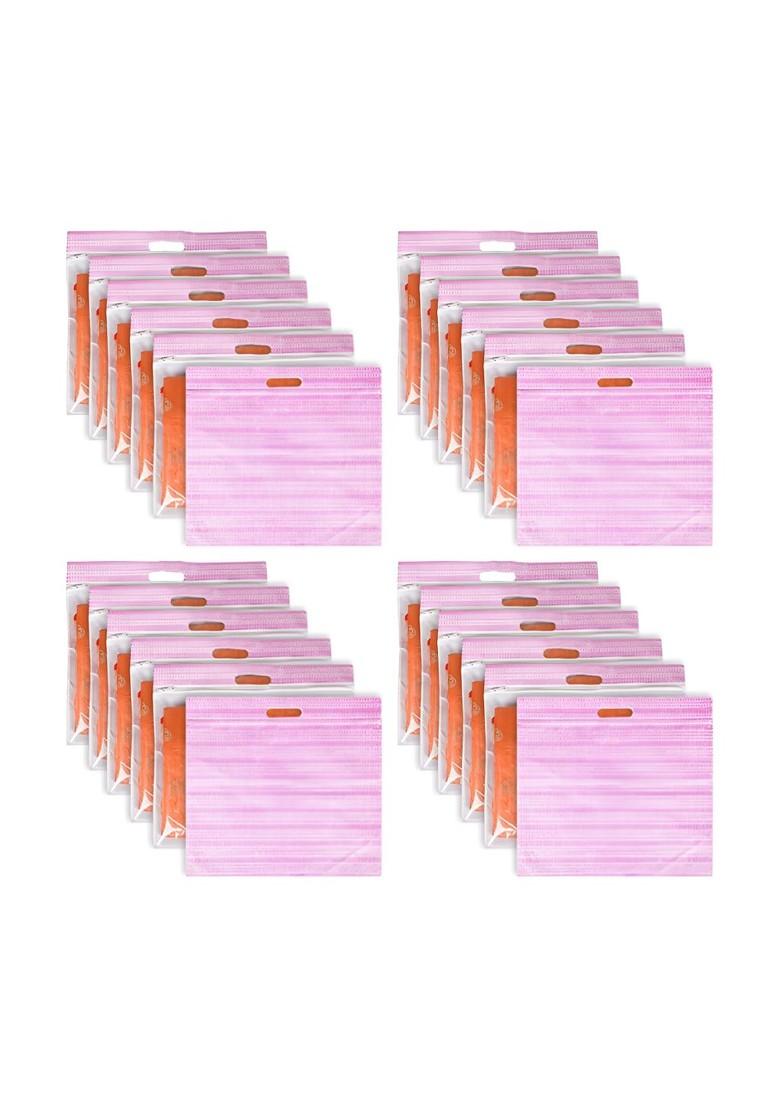 Pink 24 Pieces Regular Cloth Organiser
