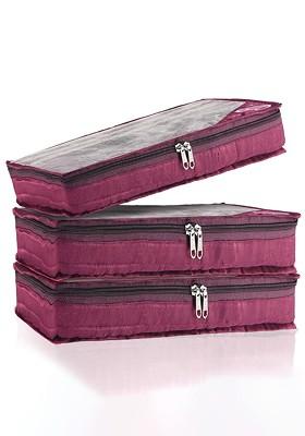 Purple 3 Pieces Regular Multi Utility Organisers