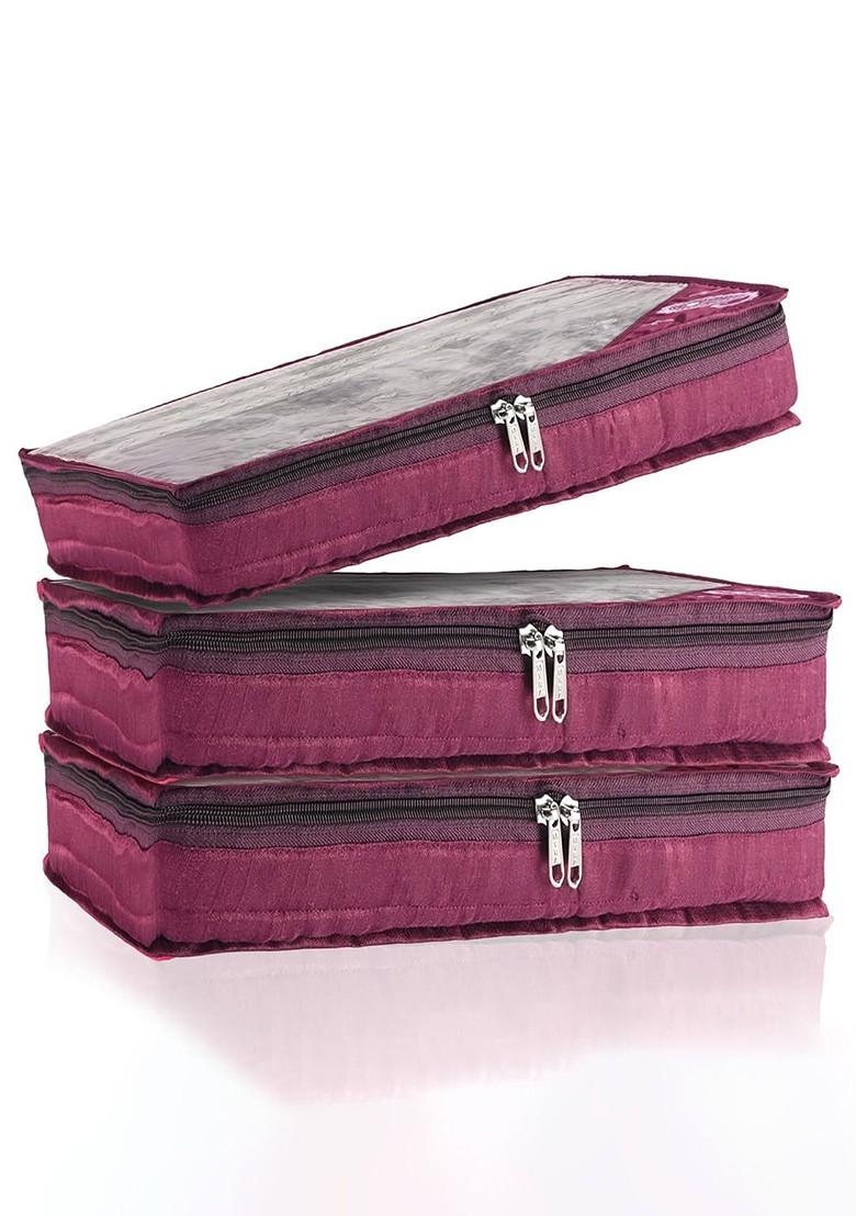 Purple 3 Pieces Regular Multi Utility Organisers
