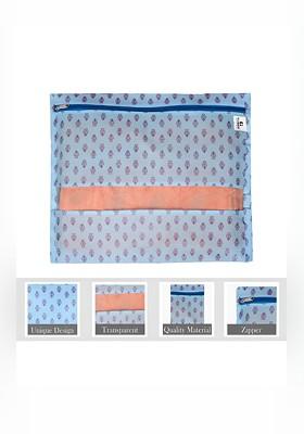 Blue 25 Pieces Printed Reusable Saree Organisers