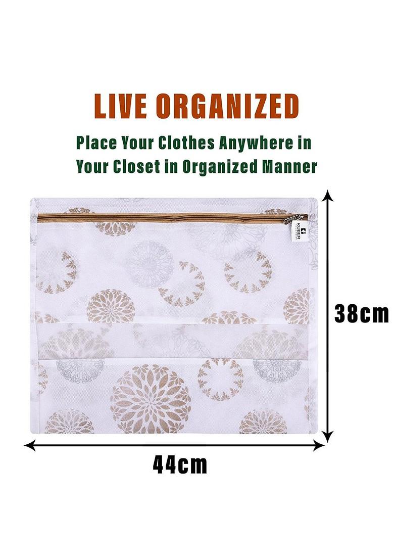 Brown 16 Pieces Reusable Saree Cloth Bag Organisers