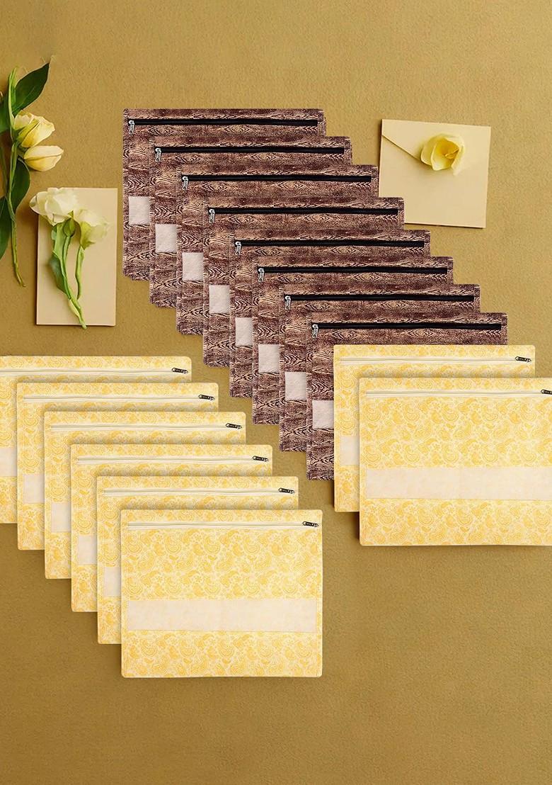Brown 16 Pieces Reusable Saree Cloth Organisers