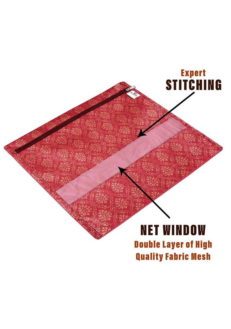 Maroon 20 Pieces Reusable Saree Cloth Organisers