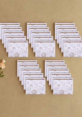 White 25 Pieces Reusable Saree Cloth Organiser