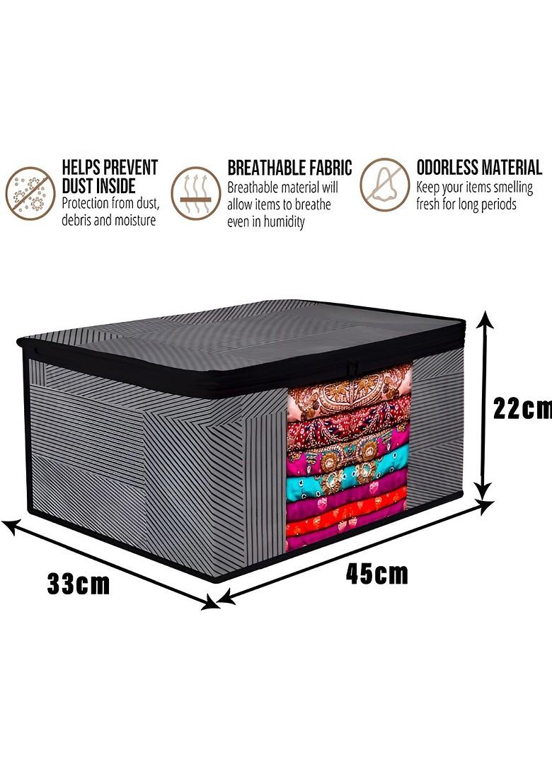 Grey And Black 6 Pieces Reusable Multi Utility Organisers