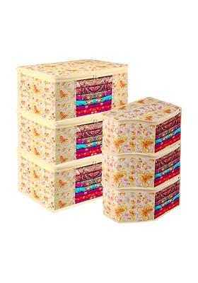 Cream 6 Pieces Reusable Multi Utility Organisers