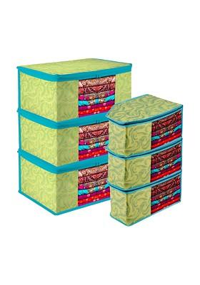 Green And Blue 6 Pieces Reusable Multi Utility Organisers