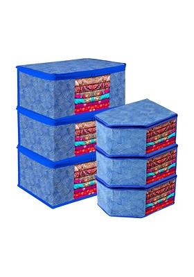 Blue 6 Pieces Reusable Multi Utility Organisers