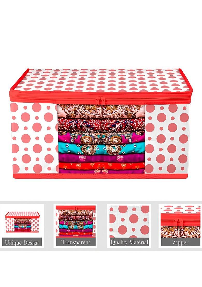 Red And White 6 Pieces Reusable Multi Utility Organisers