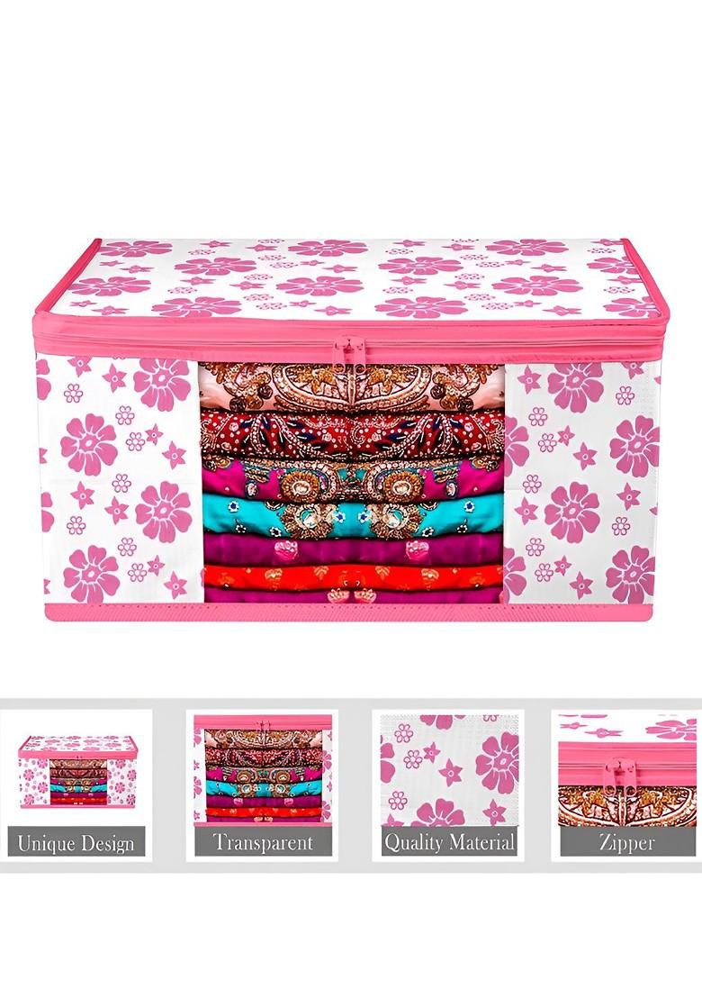 Pink And White 6 Pieces Reusable Multi Utility Organisers