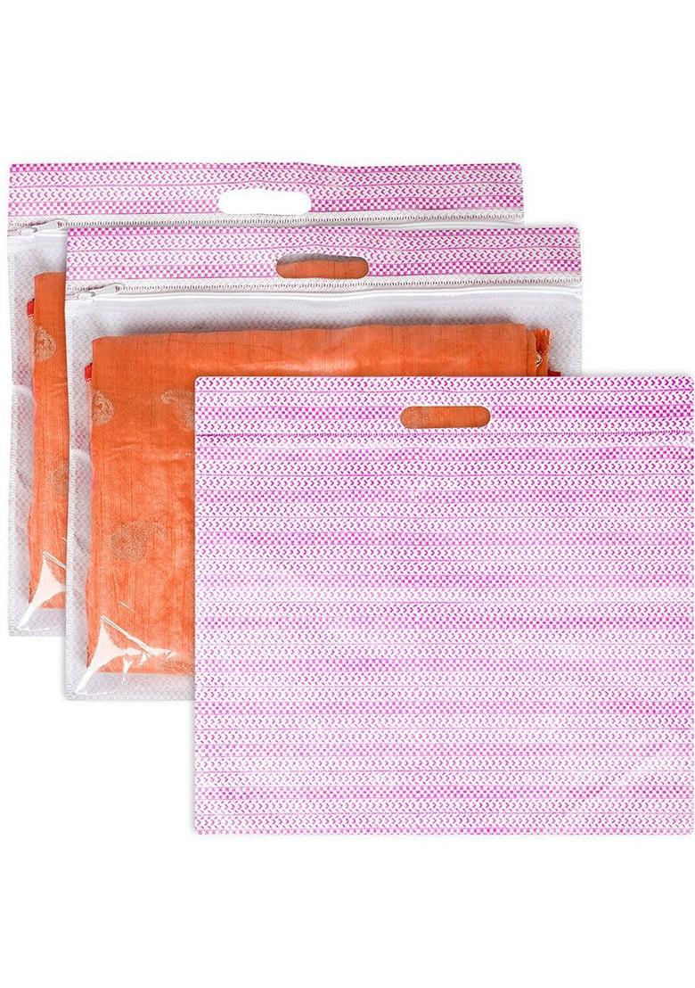 Pink Set Of 3 Regular Multi Utility Organisers