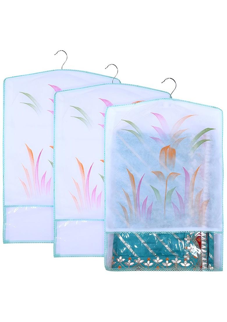 Green And White 3 Pieces Regular Multi Utility Organisers