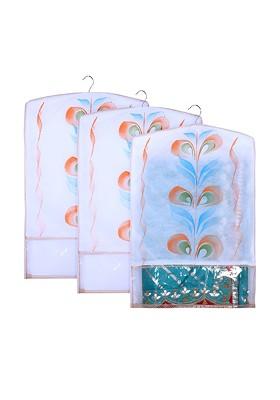 Peach Coloured And White 3 Pieces Regular Multi Utility Organisers