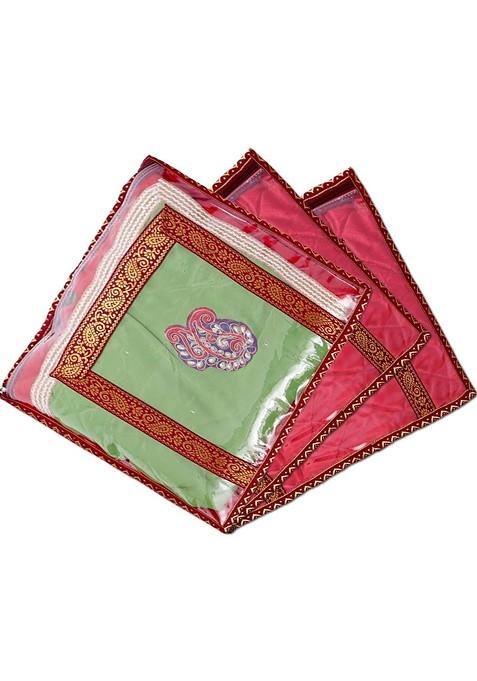 Maroon Set Of 3 Regular Suit Organiser Organisers