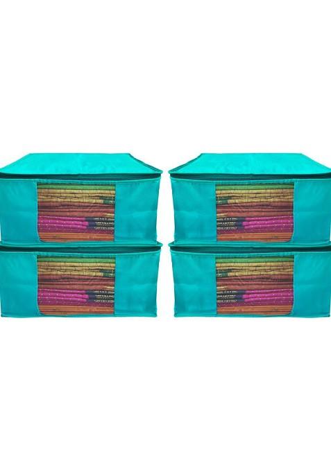 Blue Set Of 4 Regular Drawer Organiser Organisers