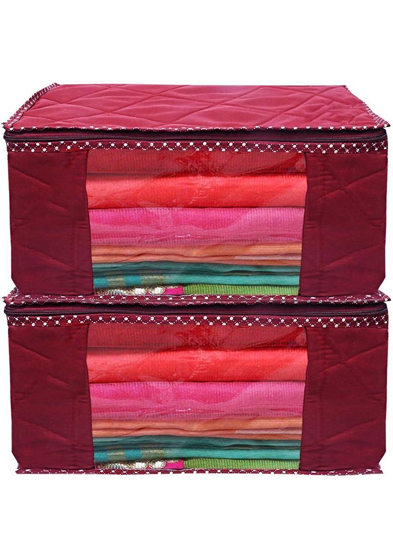 Maroon Set Of 2 Regular Multi Utility Organisers