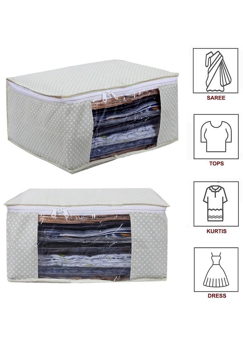 Cream Coloured Set Of 1 Regular Multi Utility Organisers