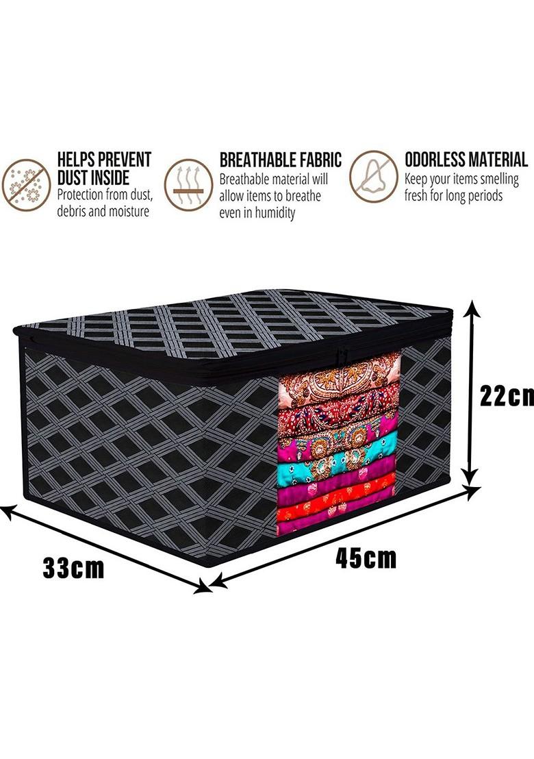 Black Set Of 4 Regular Multi Utility Organisers