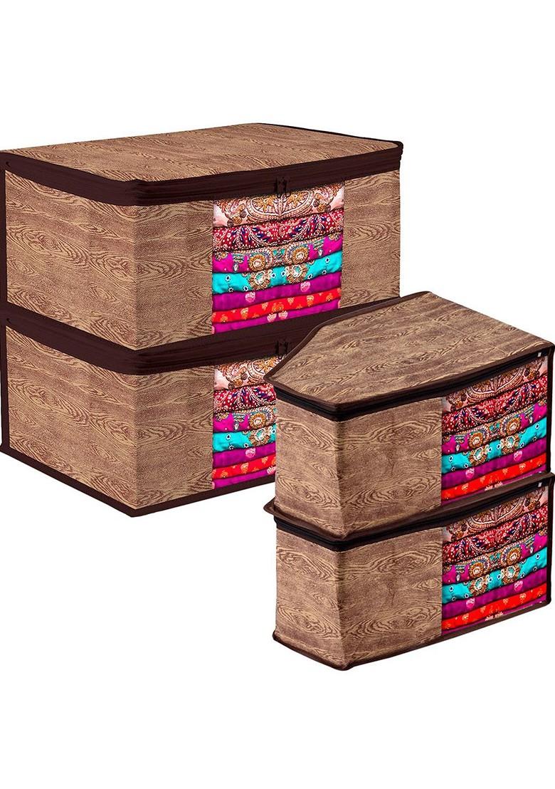 Brown Set Of 4 Regular Multi Utility Organisers