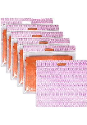 Pink Set Of 6 Regular Multi Utility Organisers