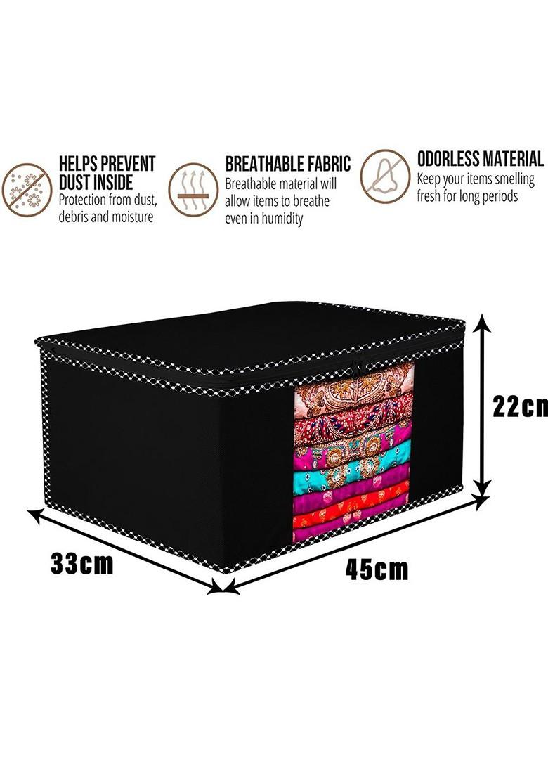 Black Set Of 4 Regular Multi Utility Organisers