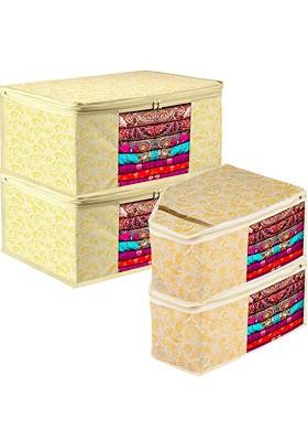 Yellow Set Of 4 Regular Multi Utility Organisers