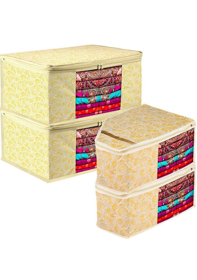 Yellow Set Of 4 Regular Multi Utility Organisers