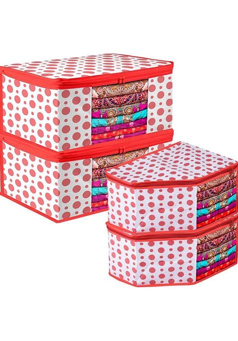 Red Set Of 4 Regular Multi Utility Organisers