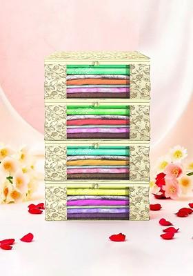 Cream Coloured Set Of 4 Regular Drawer Organiser Organisers