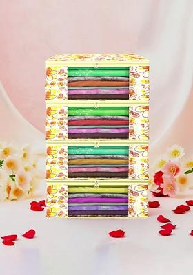 Cream Coloured Set Of 4 Regular Drawer Organiser Organisers