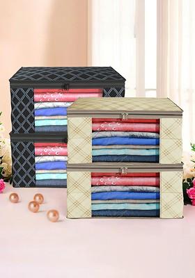 Cream Coloured Set Of 4 Regular Drawer Organiser Organisers