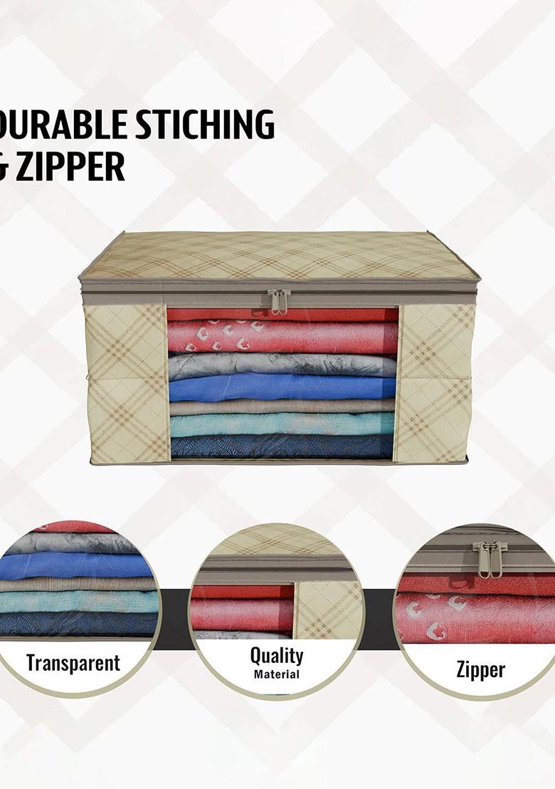 Cream Coloured Set Of 6 Regular Drawer Organiser Organisers