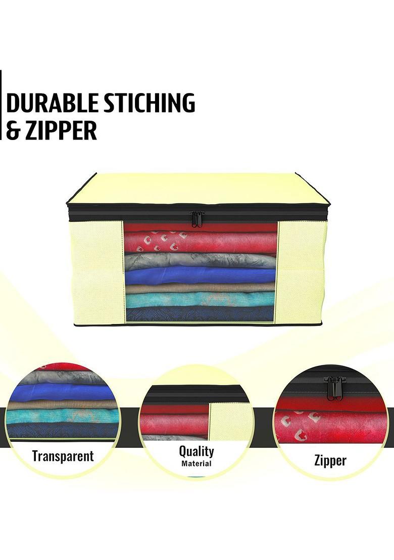 Cream Coloured Set Of 4 Regular Drawer Organiser Organisers