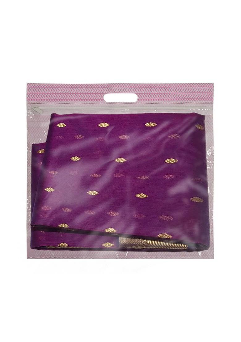 Set Of 12 Pink Wardrobe Cloth Organizer Single Saree Cover