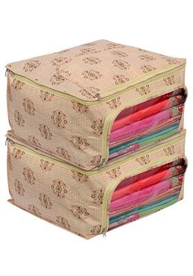 Set Of 2 Pink Floral Printed Saree Cover