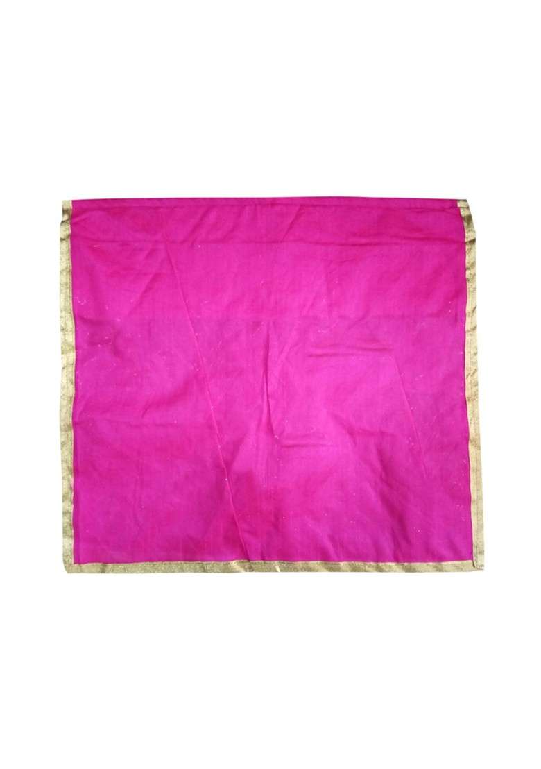 Set Of 6 Pink Silk Embellished Saree Cover Organizers - Indya