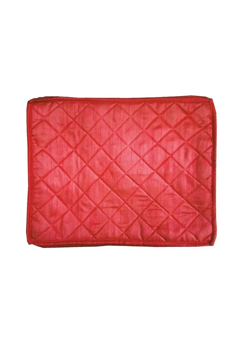 Set Of 6 Red Silk Solid Saree Cover Organizers