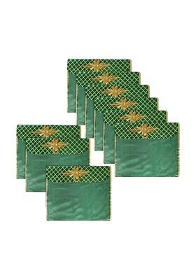 Set Of 9 Green Reusable Drawer Saree Cover Organisers