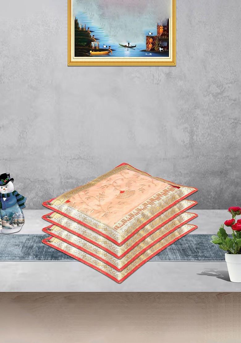 Set Of 12 Pink Saree Cover Organisers