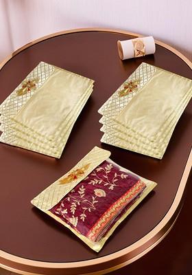 Gold Toned 9 Pieces Saree Cover Organisers